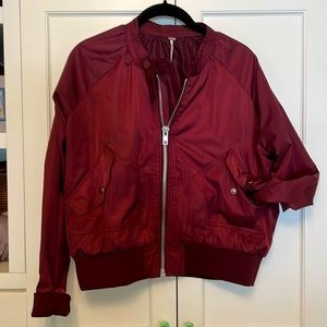 Free People jacket, size small, deep red or maroon